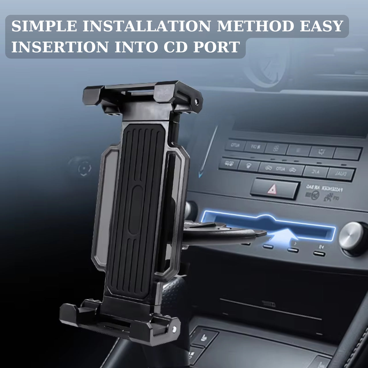 Universal Car CD Slot Tablet & Phone Mount (4-13")