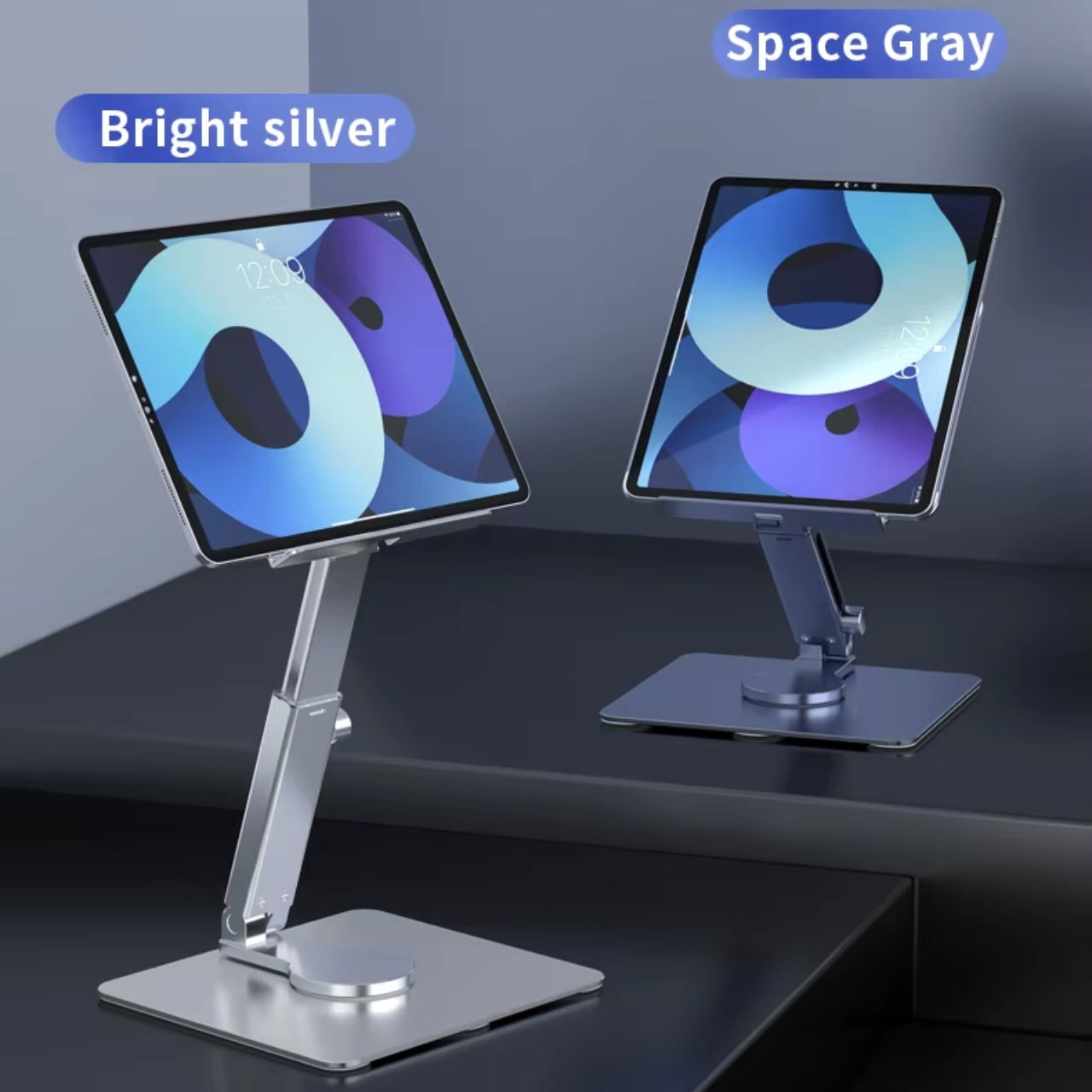 Aluminum 360° Rotating Adjustable Tablet Stand (4-14")