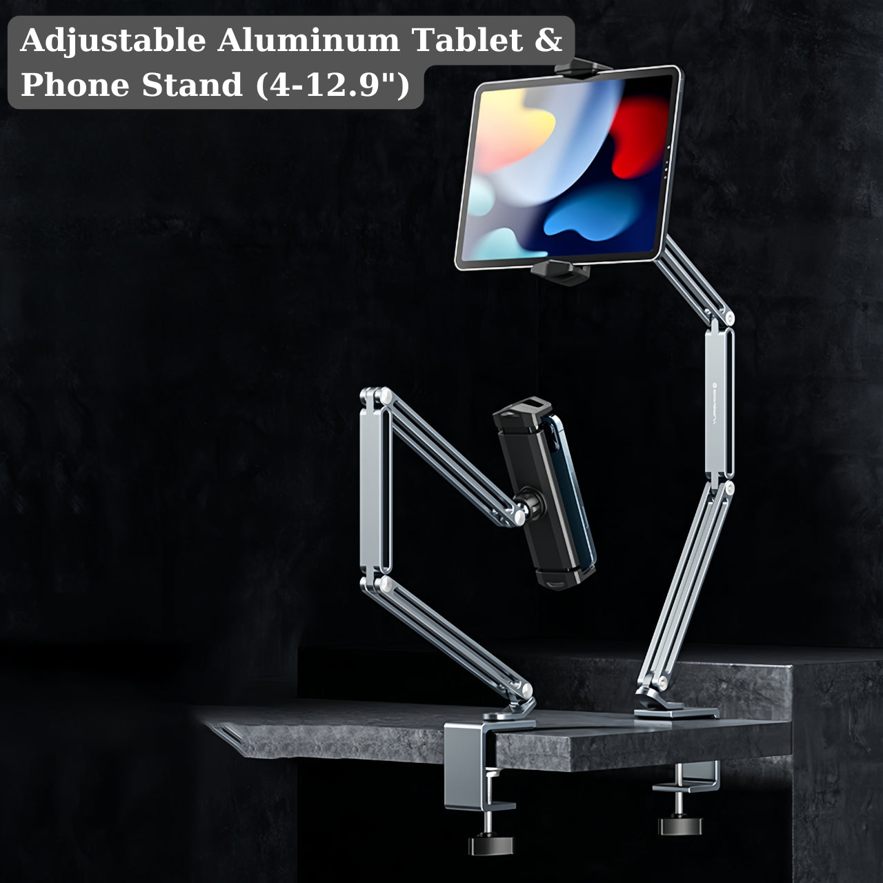 Adjustable Aluminum Tablet & Phone Stand (4-12.9