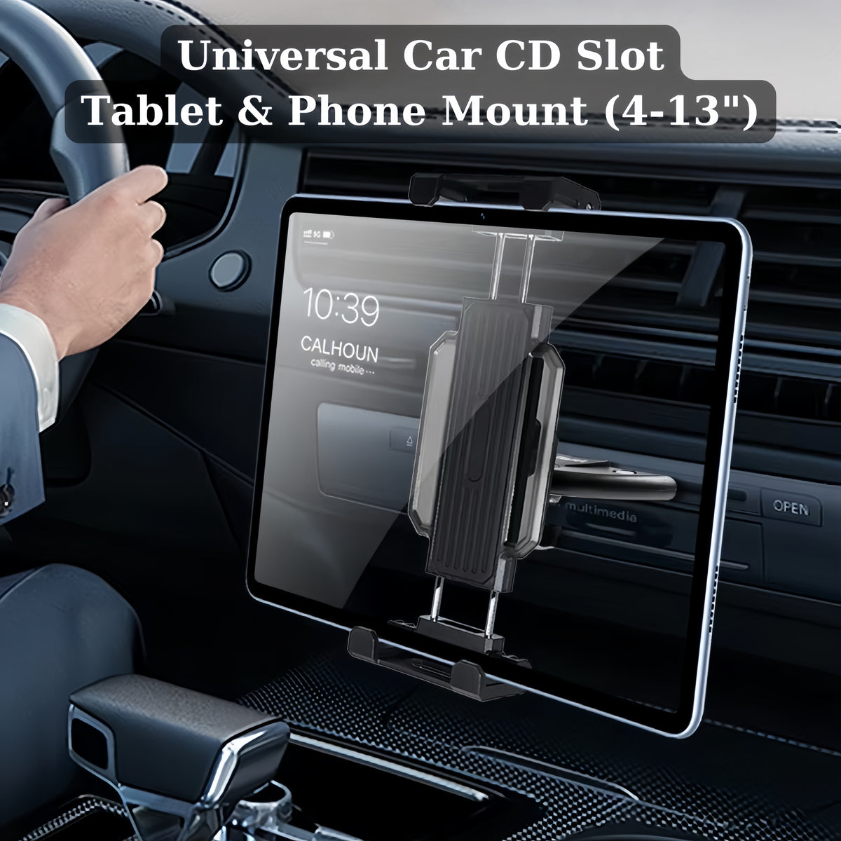 Universal Car CD Slot Tablet & Phone Mount (4-13")